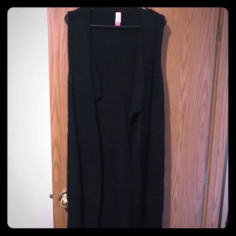 Black long cardigan